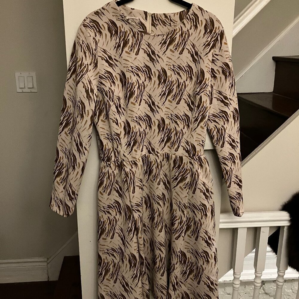 Vintage Abstract Animal Print Dress